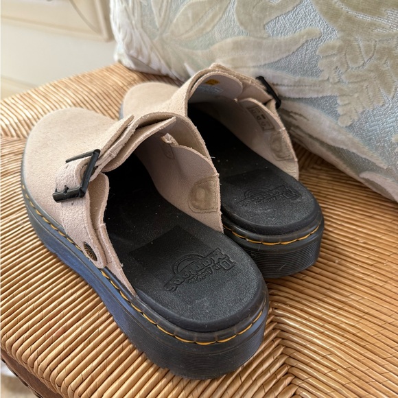 Dr. Martens Beige Mules with Black Sole - Picture 3 of 8